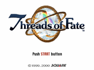 Threads of Fate title screen for Playstation